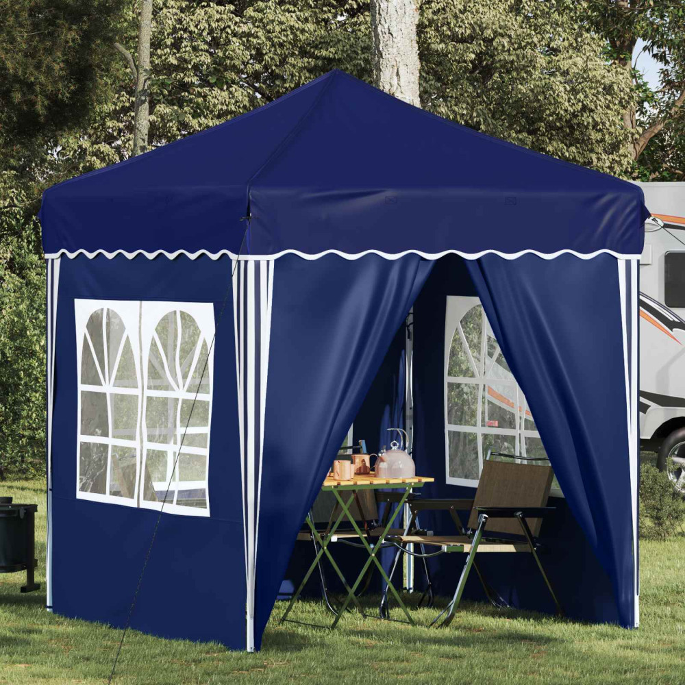 Produktbild för Pop-up Partytält 195 x 195 x 245 cm Blå Oxford Tyg