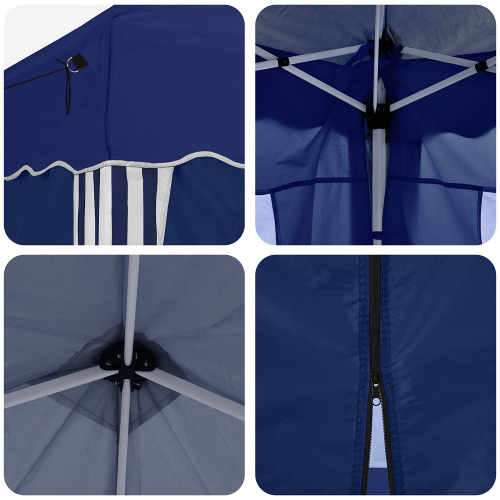 Produktbild för Pop-up Partytält 195 x 195 x 245 cm Blå Oxford Tyg