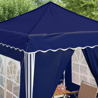 Produktbild för Pop-up Partytält 195 x 195 x 245 cm Blå Oxford Tyg