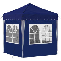 Produktbild för Pop-up Partytält 195 x 195 x 245 cm Blå Oxford Tyg