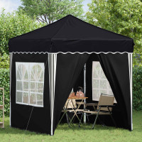 Produktbild för Pop-up Partytält 195 x 195 x 245 cm Antracit Oxford Tyg