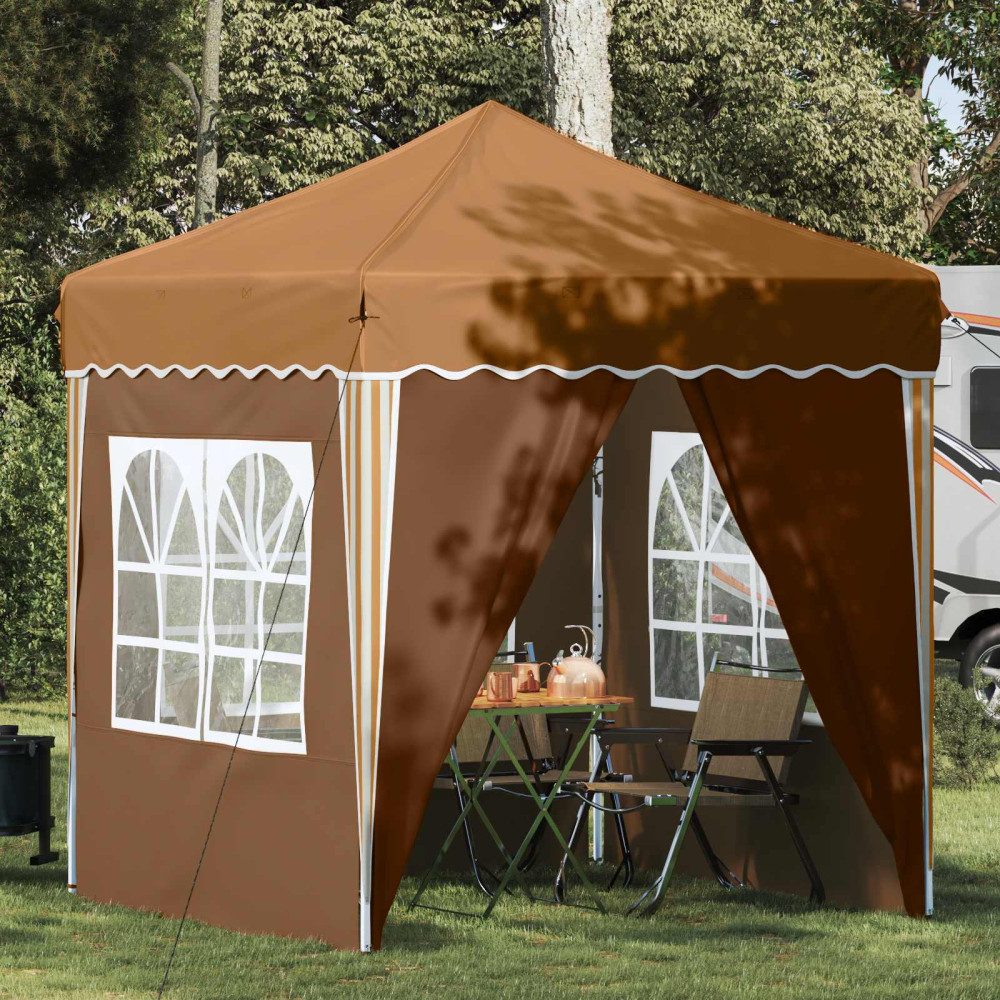 Produktbild för Pop-up Partytält 195 x 195 x 245 cm Beige Oxford Tyg