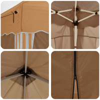 Produktbild för Pop-up Partytält 195 x 195 x 245 cm Beige Oxford Tyg