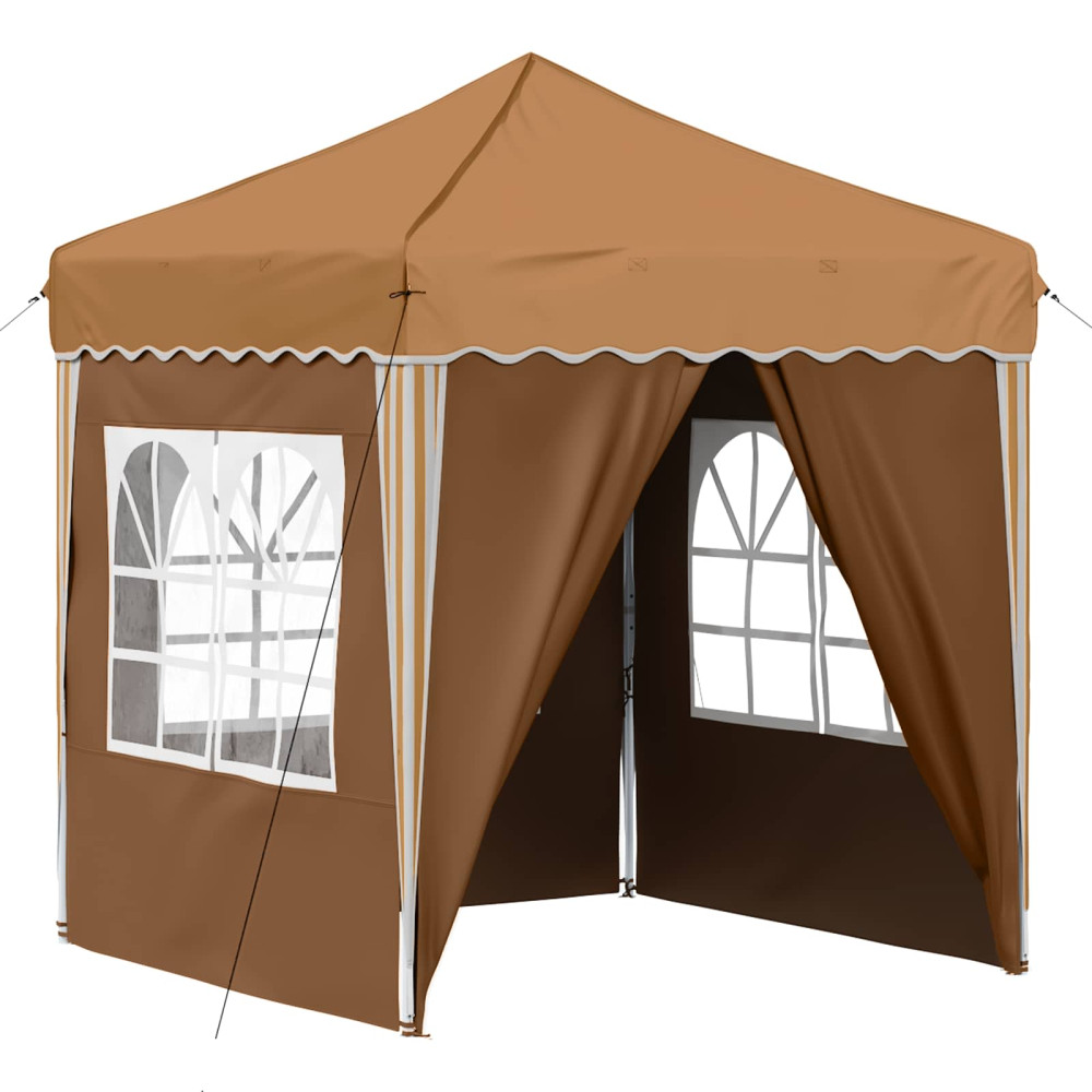 Produktbild för Pop-up Partytält 195 x 195 x 245 cm Beige Oxford Tyg