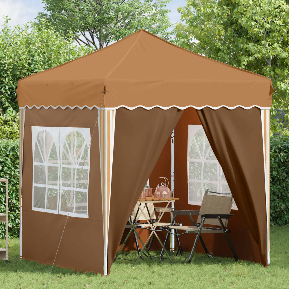 Produktbild för Pop-up Partytält 195 x 195 x 245 cm Beige Oxford Tyg