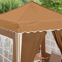 Produktbild för Pop-up Partytält 195 x 195 x 245 cm Beige Oxford Tyg