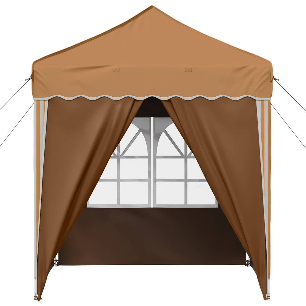 Produktbild för Pop-up Partytält 195 x 195 x 245 cm Beige Oxford Tyg