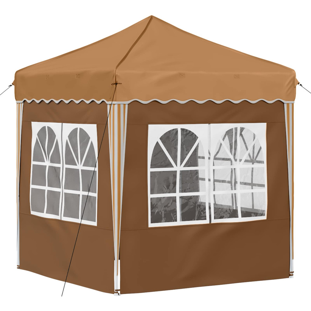 Produktbild för Pop-up Partytält 195 x 195 x 245 cm Beige Oxford Tyg