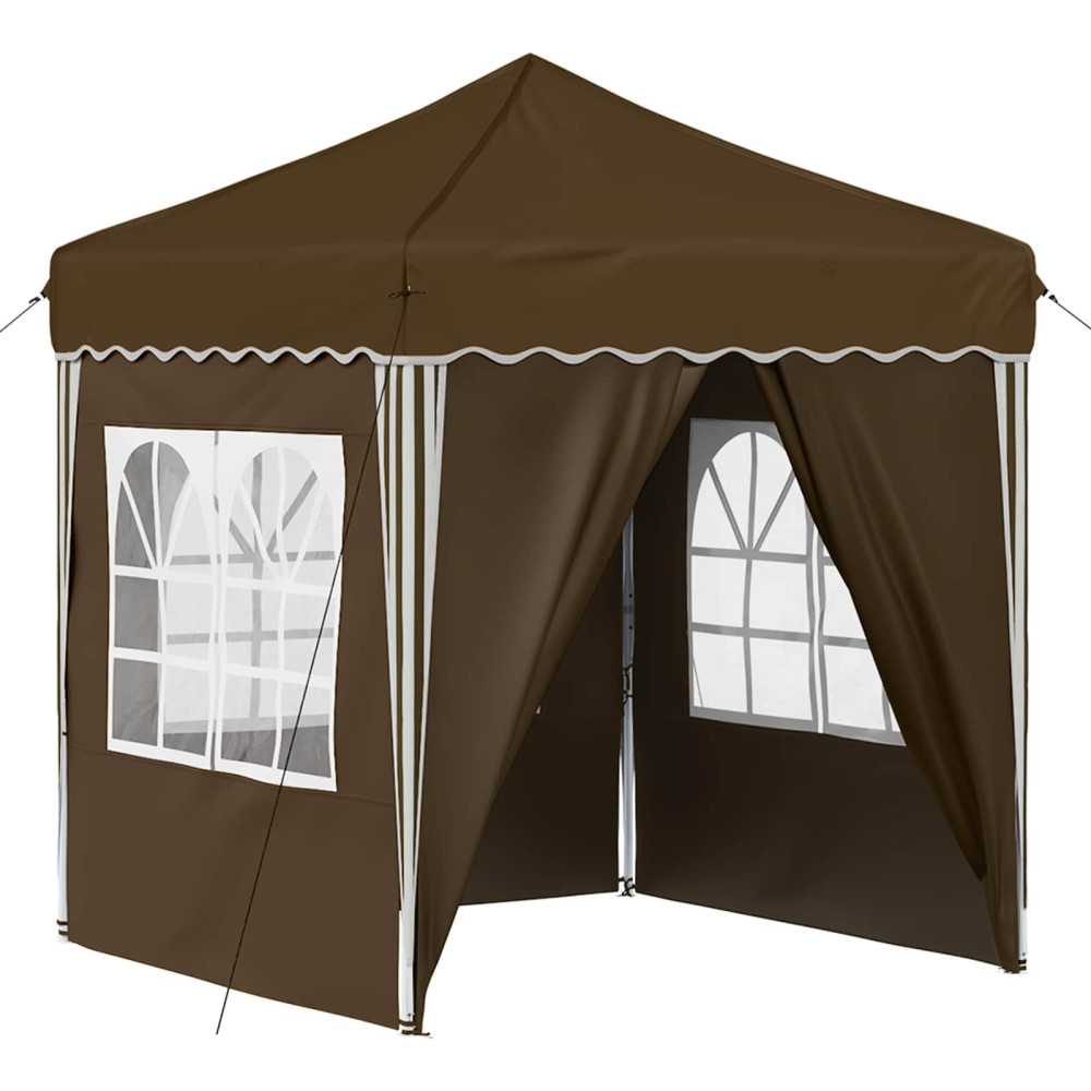 Produktbild för Pop-up Partytält 195 x 195 x 245 cm Taupe Oxford Tyg