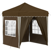 Produktbild för Pop-up Partytält 195 x 195 x 245 cm Taupe Oxford Tyg