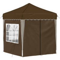 Produktbild för Pop-up Partytält 195 x 195 x 245 cm Taupe Oxford Tyg