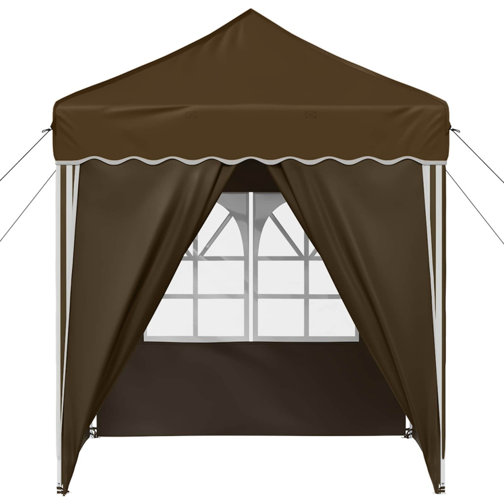 Produktbild för Pop-up Partytält 195 x 195 x 245 cm Taupe Oxford Tyg