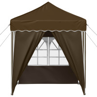 Produktbild för Pop-up Partytält 195 x 195 x 245 cm Taupe Oxford Tyg