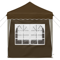 Produktbild för Pop-up Partytält 195 x 195 x 245 cm Taupe Oxford Tyg