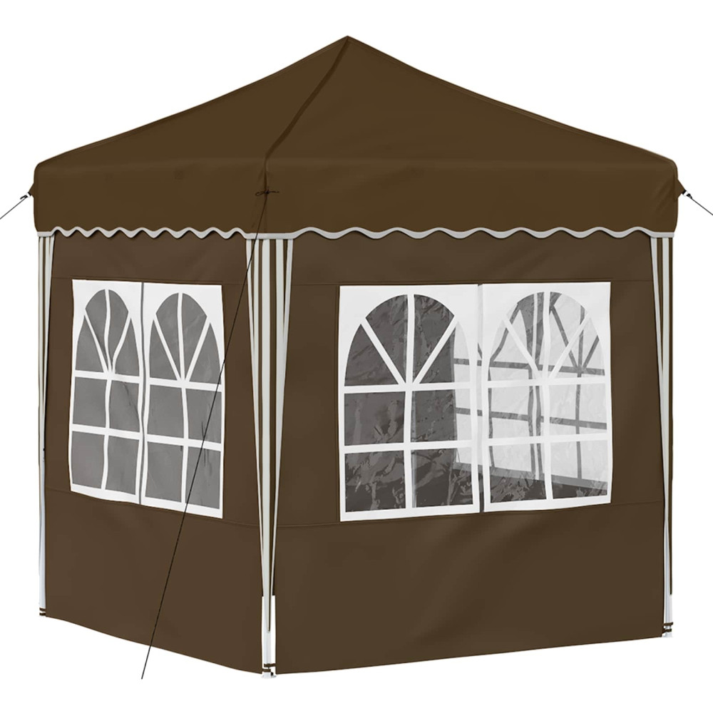 Produktbild för Pop-up Partytält 195 x 195 x 245 cm Taupe Oxford Tyg