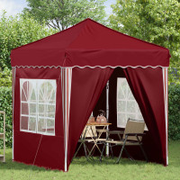 Produktbild för Pop-up Partytält 195 x 195 x 245 cm Vinröd Oxford Tyg