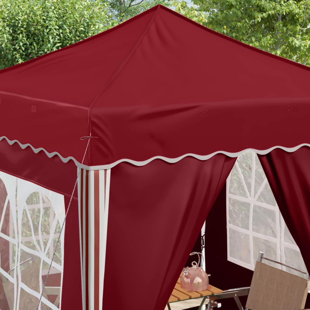 Produktbild för Pop-up Partytält 195 x 195 x 245 cm Vinröd Oxford Tyg