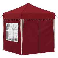 Produktbild för Pop-up Partytält 195 x 195 x 245 cm Vinröd Oxford Tyg