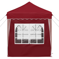 Produktbild för Pop-up Partytält 195 x 195 x 245 cm Vinröd Oxford Tyg