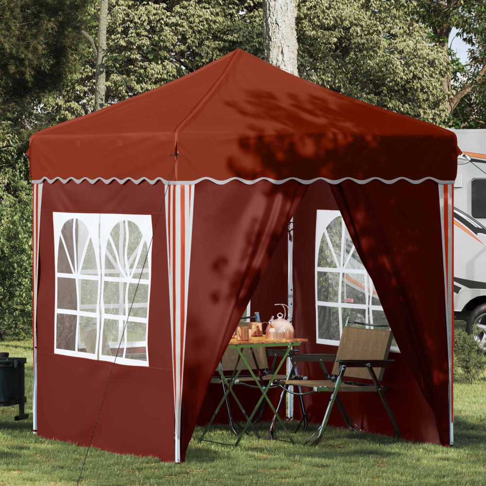 Produktbild för Pop-up Partytält 195 x 195 x 245 cm Terracotta Oxford Tyg