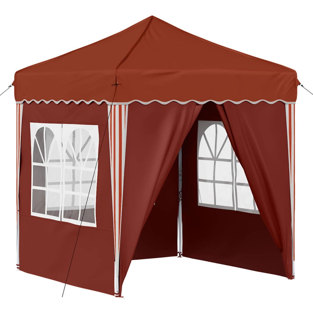 Produktbild för Pop-up Partytält 195 x 195 x 245 cm Terracotta Oxford Tyg