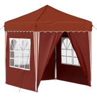 Produktbild för Pop-up Partytält 195 x 195 x 245 cm Terracotta Oxford Tyg