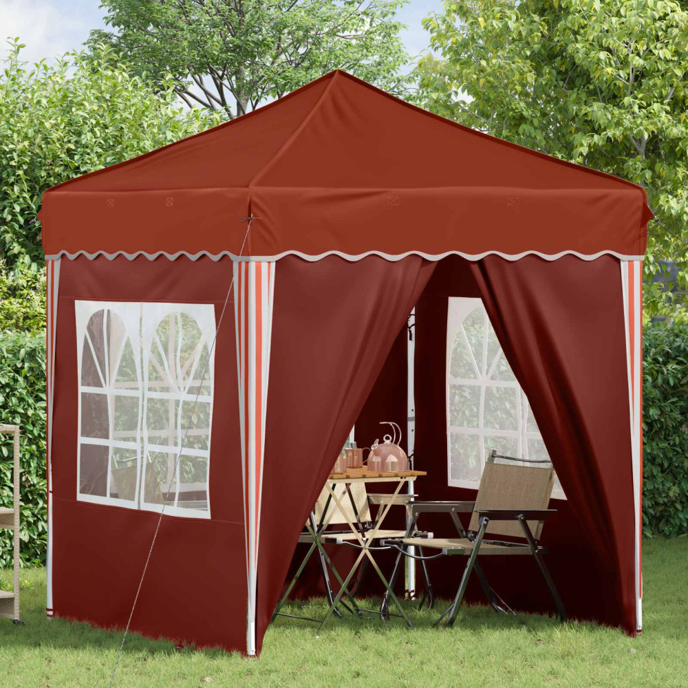 Produktbild för Pop-up Partytält 195 x 195 x 245 cm Terracotta Oxford Tyg