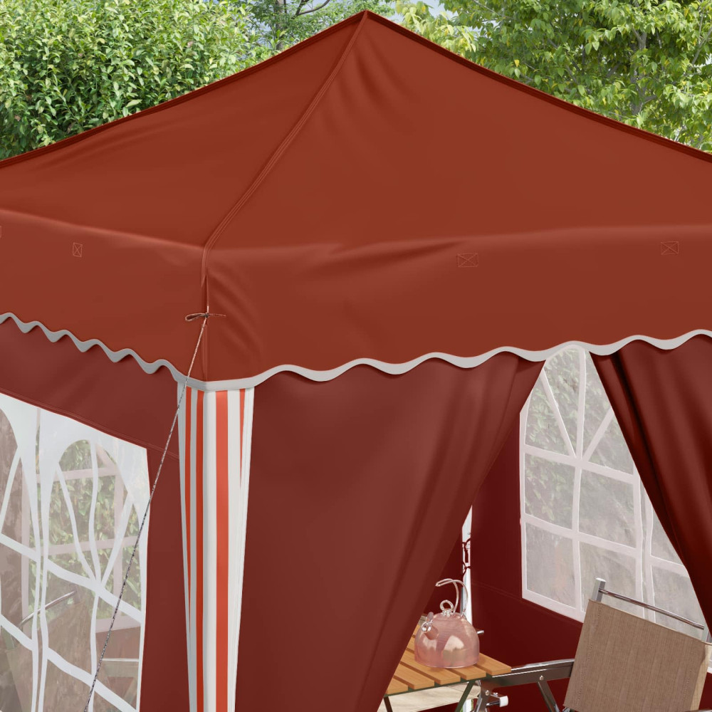 Produktbild för Pop-up Partytält 195 x 195 x 245 cm Terracotta Oxford Tyg
