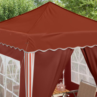 Produktbild för Pop-up Partytält 195 x 195 x 245 cm Terracotta Oxford Tyg