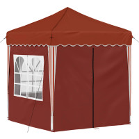 Produktbild för Pop-up Partytält 195 x 195 x 245 cm Terracotta Oxford Tyg