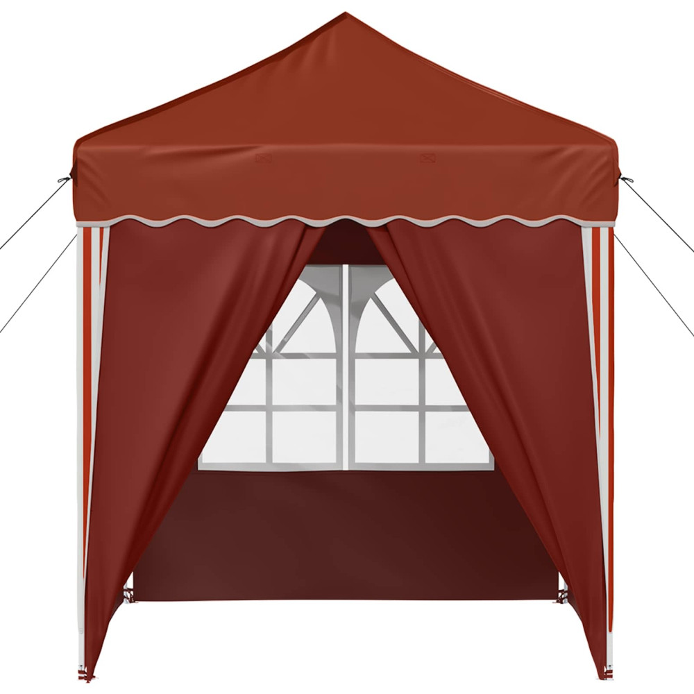 Produktbild för Pop-up Partytält 195 x 195 x 245 cm Terracotta Oxford Tyg