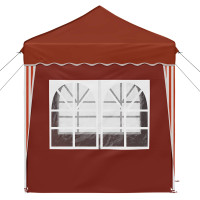 Produktbild för Pop-up Partytält 195 x 195 x 245 cm Terracotta Oxford Tyg
