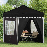 Produktbild för Pop-up Partytält 195 x 195 x 245 cm Svart Oxford Tyg
