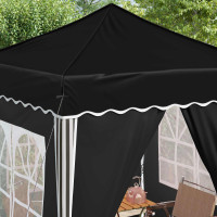 Produktbild för Pop-up Partytält 195 x 195 x 245 cm Svart Oxford Tyg