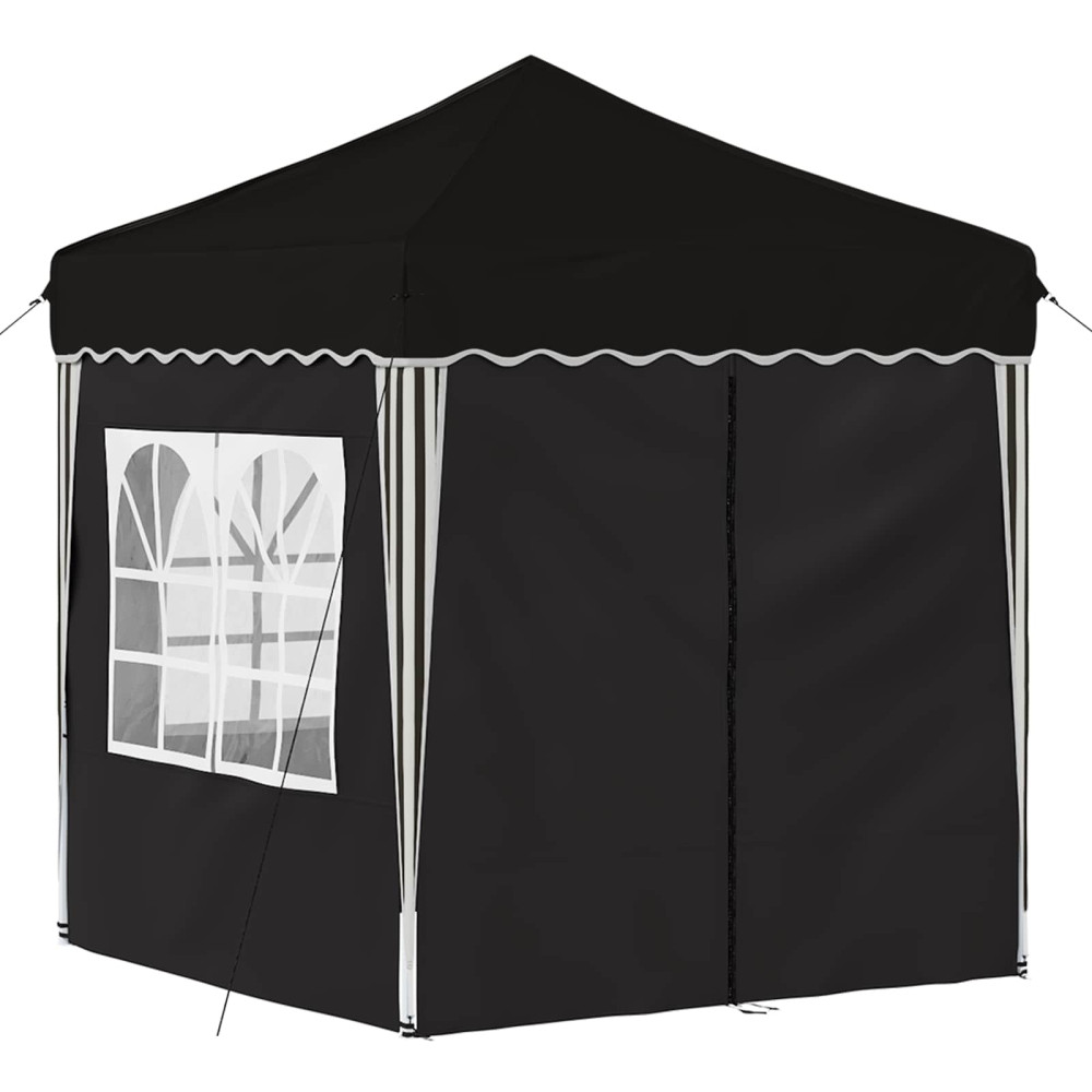 Produktbild för Pop-up Partytält 195 x 195 x 245 cm Svart Oxford Tyg