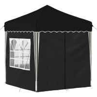 Produktbild för Pop-up Partytält 195 x 195 x 245 cm Svart Oxford Tyg