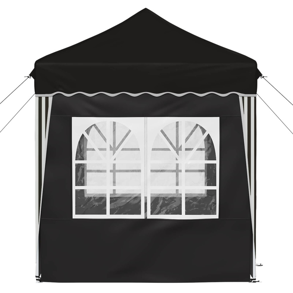 Produktbild för Pop-up Partytält 195 x 195 x 245 cm Svart Oxford Tyg