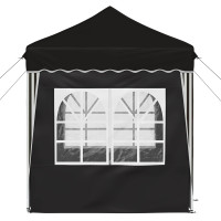 Produktbild för Pop-up Partytält 195 x 195 x 245 cm Svart Oxford Tyg