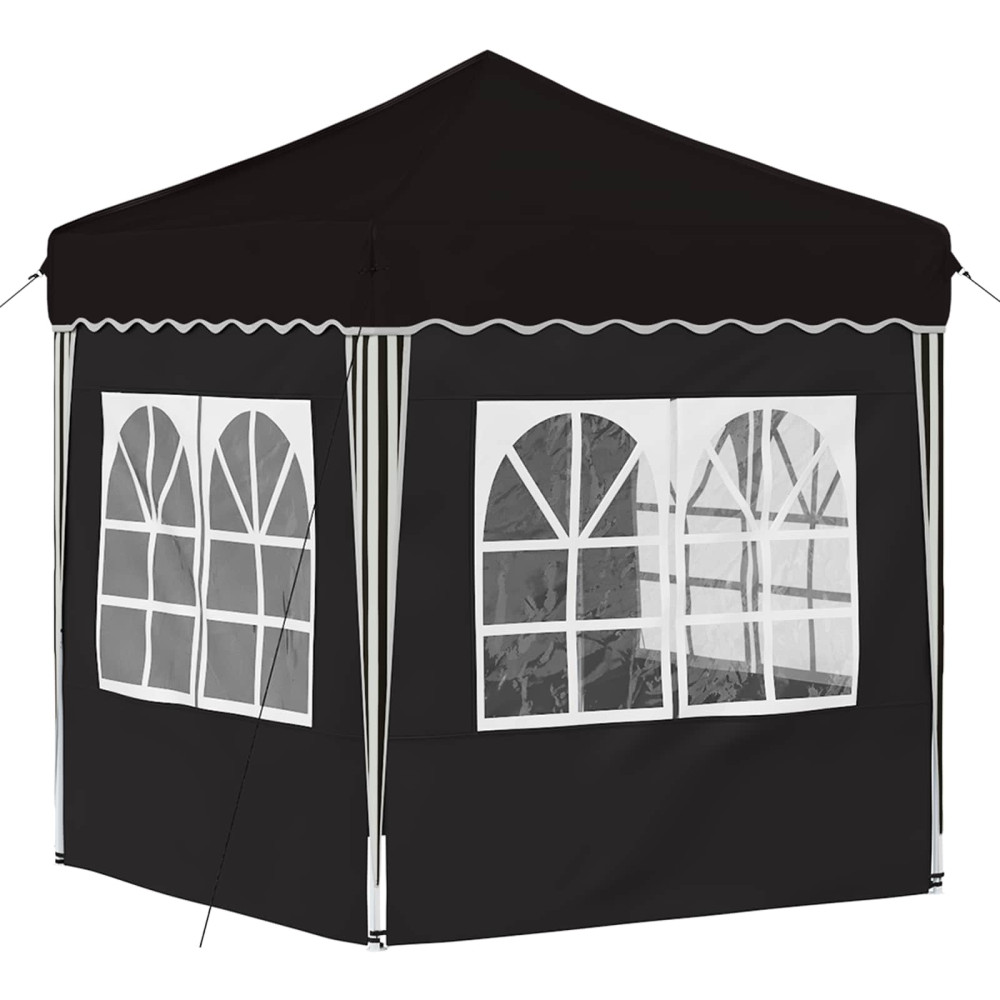 Produktbild för Pop-up Partytält 195 x 195 x 245 cm Svart Oxford Tyg