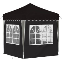 Produktbild för Pop-up Partytält 195 x 195 x 245 cm Svart Oxford Tyg