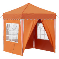 Produktbild för Pop-up Partytält 195 x 195 x 245 cm Orange Oxford Tyg