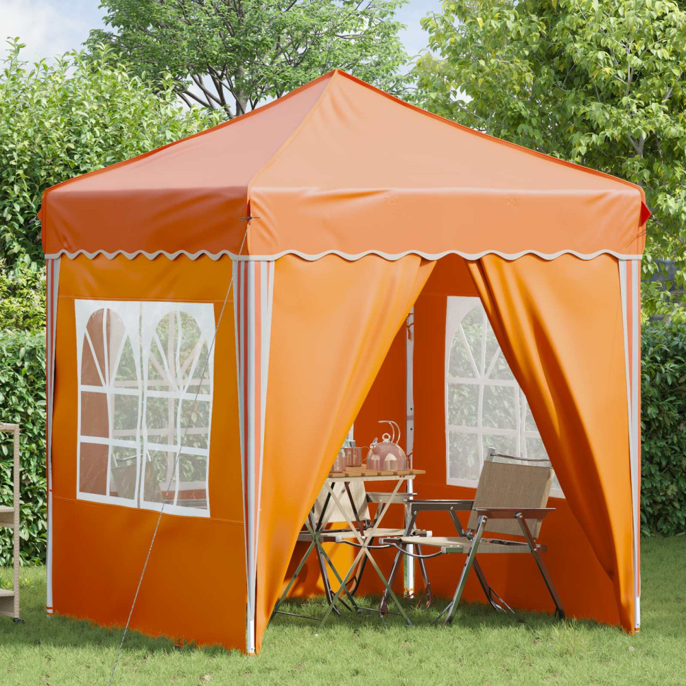 Produktbild för Pop-up Partytält 195 x 195 x 245 cm Orange Oxford Tyg