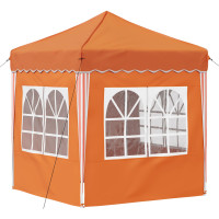 Produktbild för Pop-up Partytält 195 x 195 x 245 cm Orange Oxford Tyg