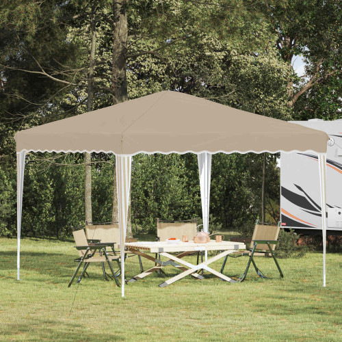 vidaXL Pop-up Partytält 288 x 288 x 245 cm Gräddvit Oxford Tyg