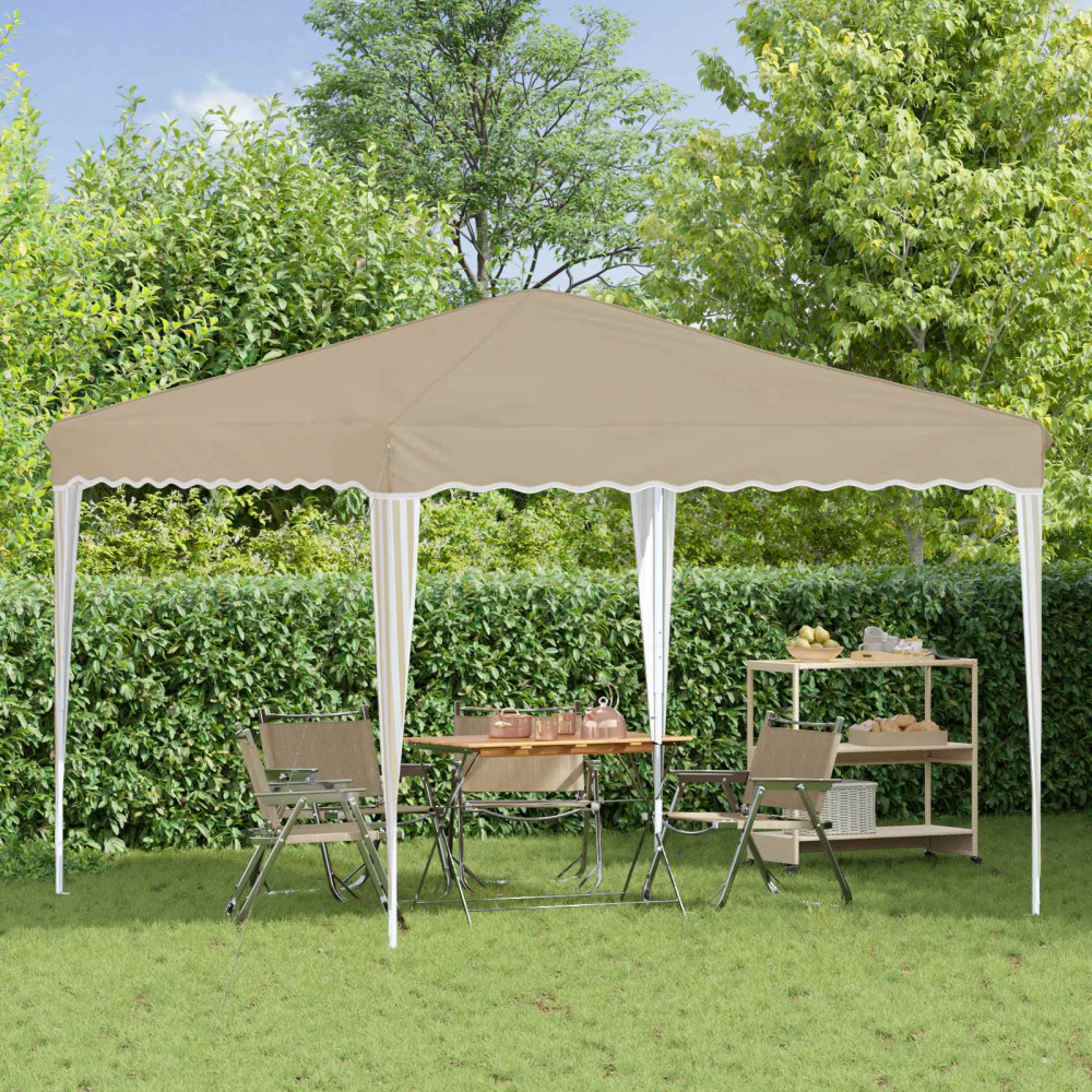 Produktbild för Pop-up Partytält 288 x 288 x 245 cm Gräddvit Oxford Tyg