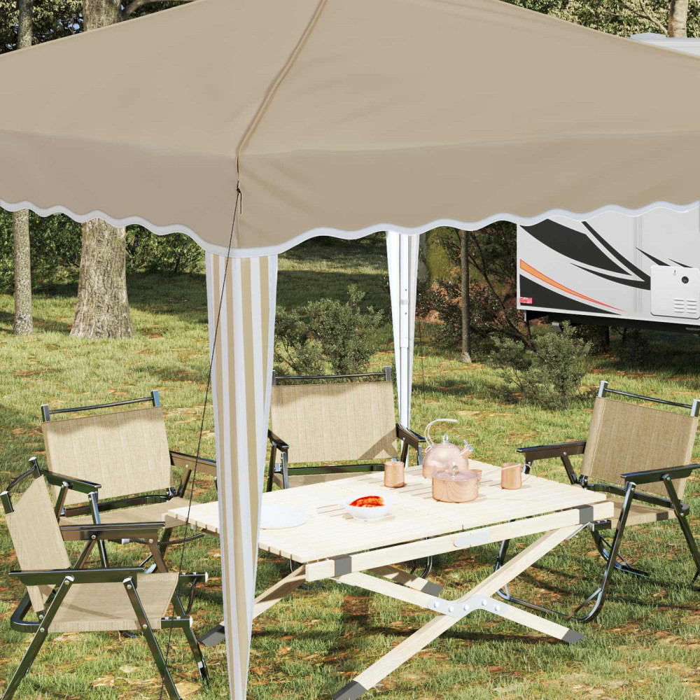 Produktbild för Pop-up Partytält 288 x 288 x 245 cm Gräddvit Oxford Tyg