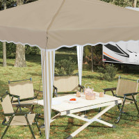 Produktbild för Pop-up Partytält 288 x 288 x 245 cm Gräddvit Oxford Tyg
