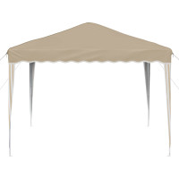 Produktbild för Pop-up Partytält 288 x 288 x 245 cm Gräddvit Oxford Tyg