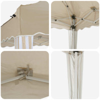 Produktbild för Pop-up Partytält 288 x 288 x 245 cm Gräddvit Oxford Tyg
