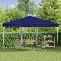Produktbild för Pop-up Partytält 288 x 288 x 245 cm Blå Oxford Tyg